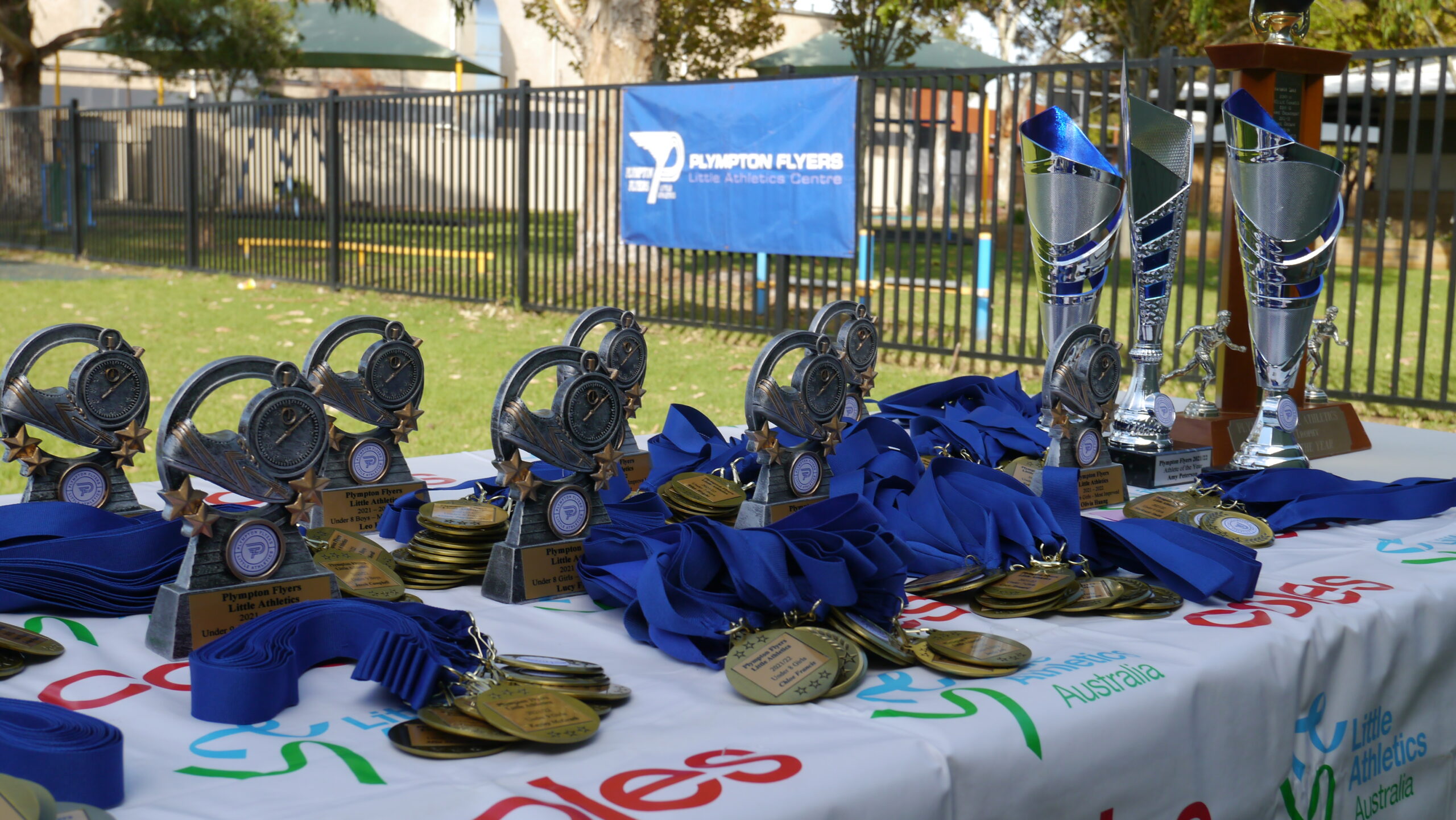 Plympton Flyers athletes receiving awards
